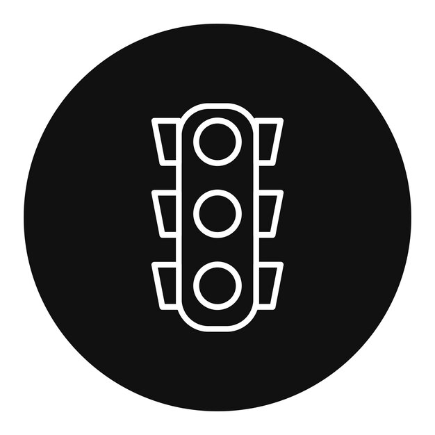 Ilustración vectorial de la luz de tráfico