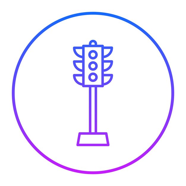 Ilustración vectorial de la luz de tráfico