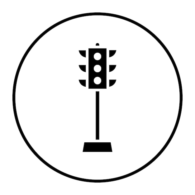 Ilustración vectorial de la luz de tráfico