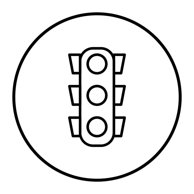 Ilustración vectorial de la luz de tráfico