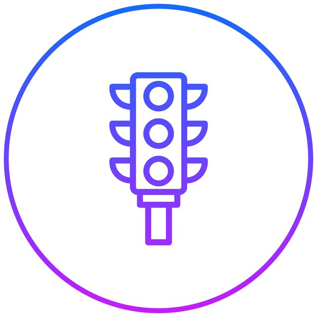 Ilustración vectorial de la luz de tráfico