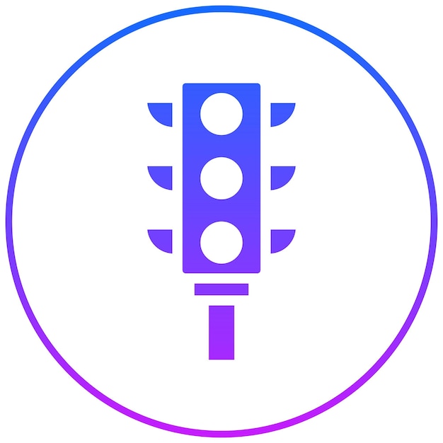 Ilustración vectorial de la luz de tráfico