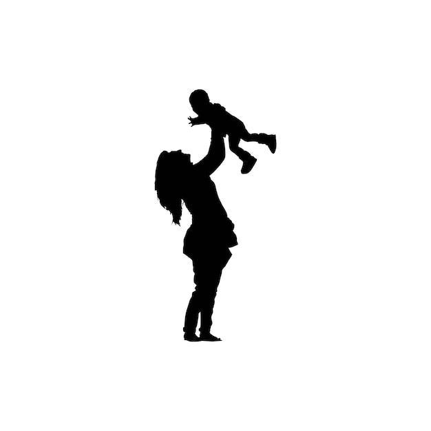 Ilustración vectorial de madre e hijo