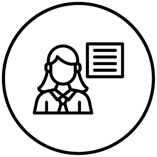 Ilustración vectorial de la maestra