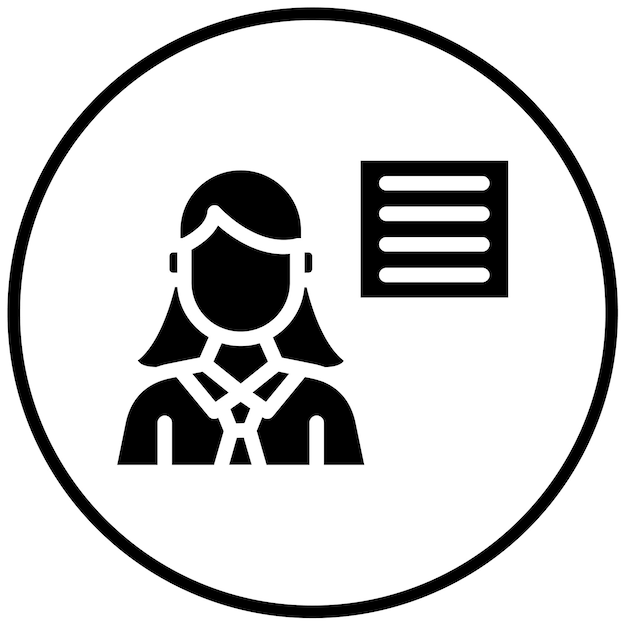 Ilustración vectorial de la maestra