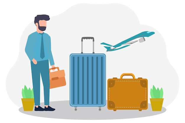 Ilustración vectorial de la maleta Se puede utilizar para la inmigración