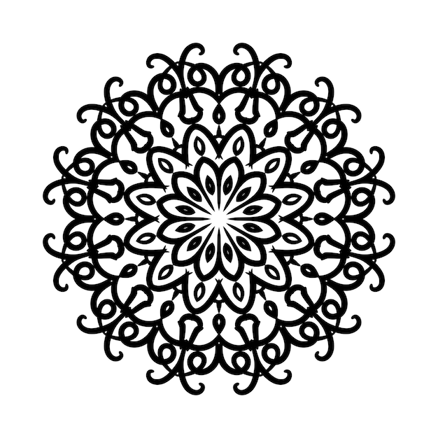Ilustración vectorial mandala ornamental dibujada a mano