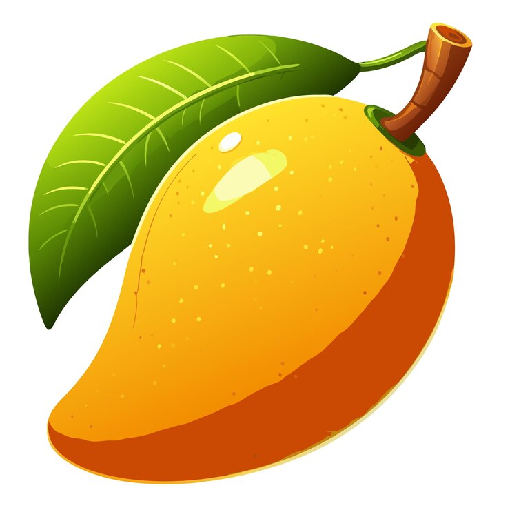 Vector ilustración vectorial de mango clipart en un fondo blanco