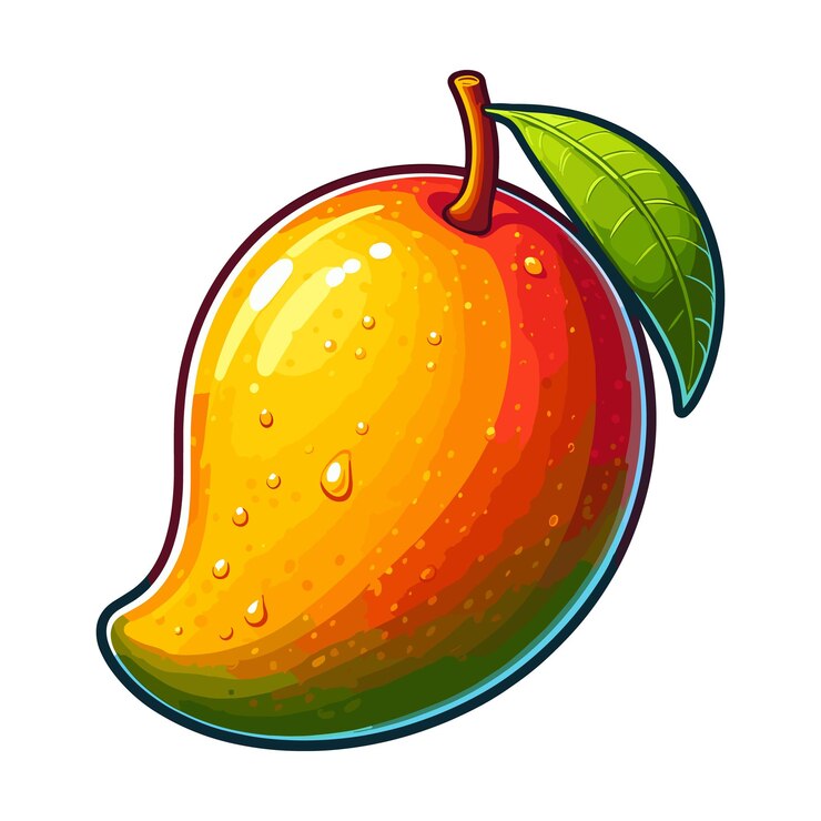 Vector ilustración vectorial de mango de frutas de verano