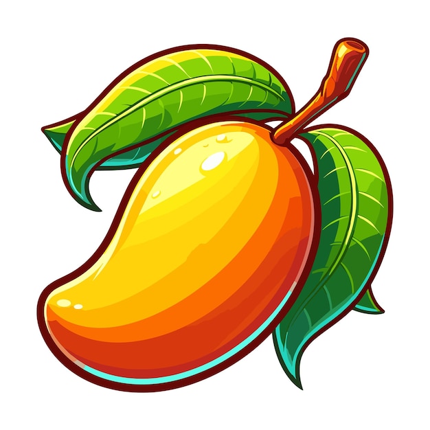 Ilustración vectorial de mango de frutas de verano