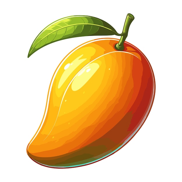 Vector ilustración vectorial de mango de frutas de verano