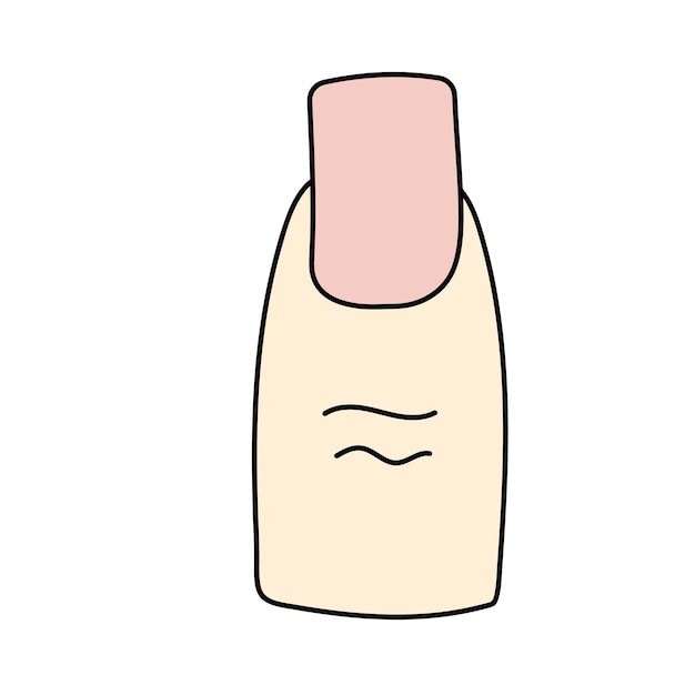 Ilustración vectorial de manicura en estilo doodle