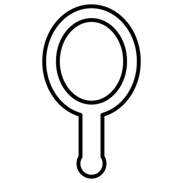 Ilustración vectorial de la mano del espejo