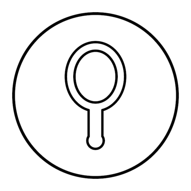 Ilustración vectorial de la mano del espejo