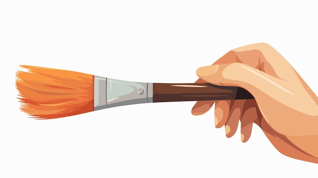 Ilustración vectorial de la mano con pincel