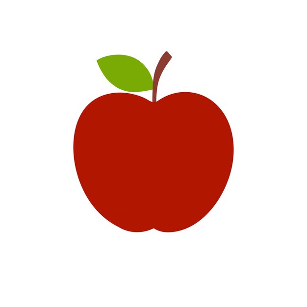 Ilustración vectorial de manzana dibujada a mano