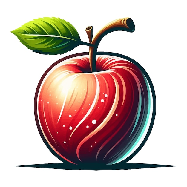 Ilustración vectorial de la manzana