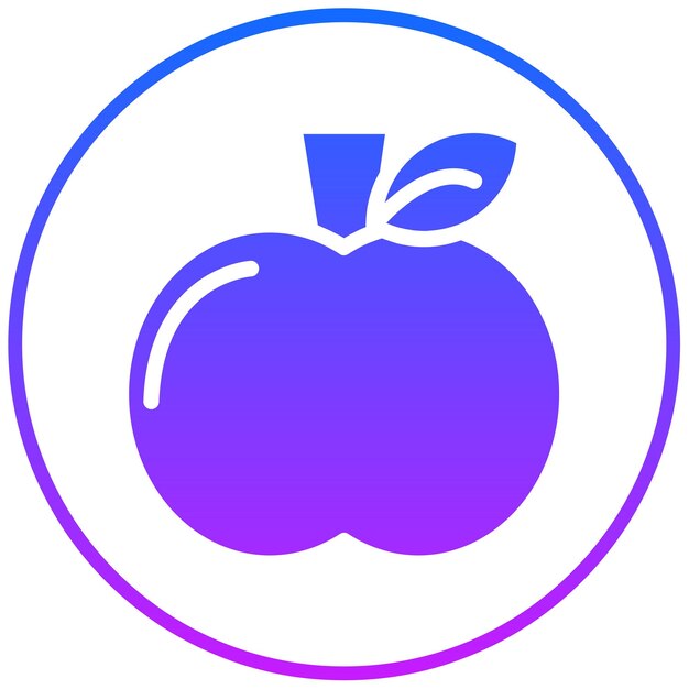 Ilustración vectorial de la manzana