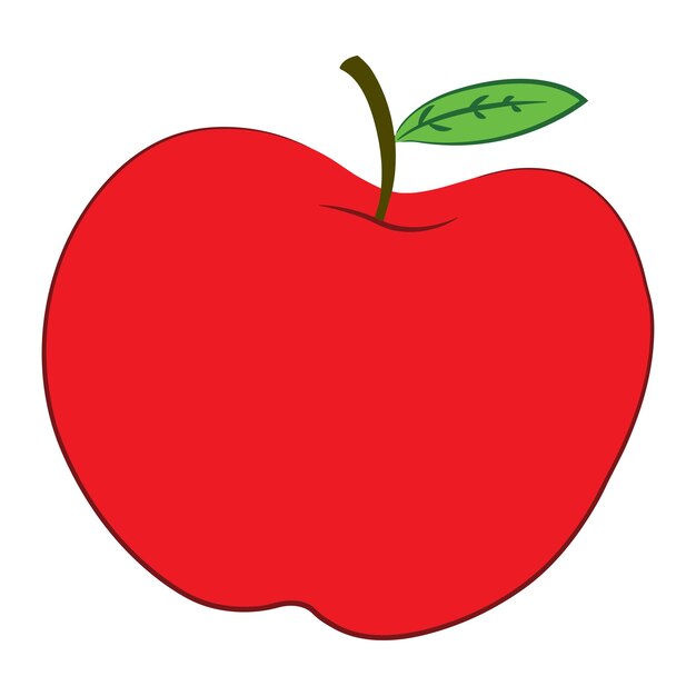 Una ilustración vectorial de la manzana