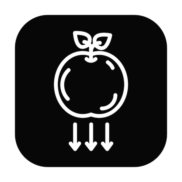 Ilustración vectorial de la manzana