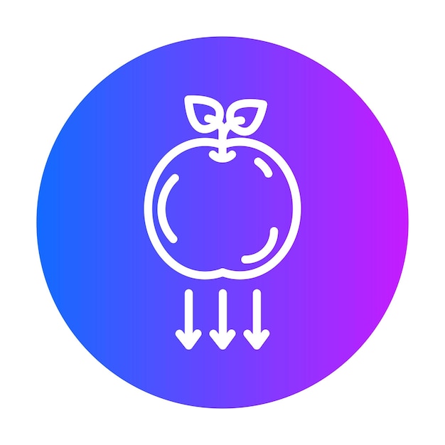 Ilustración vectorial de la manzana