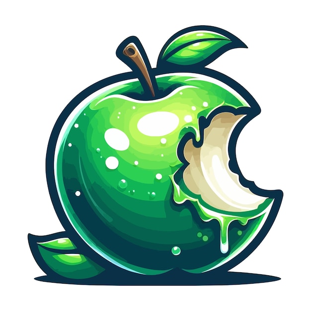 Vector ilustración vectorial de la manzana