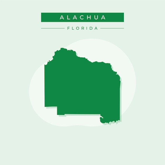 Ilustración vectorial del mapa de Alachua en Florida