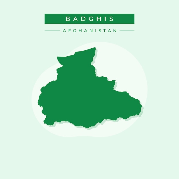 Ilustración vectorial del mapa de badghis Afganistán