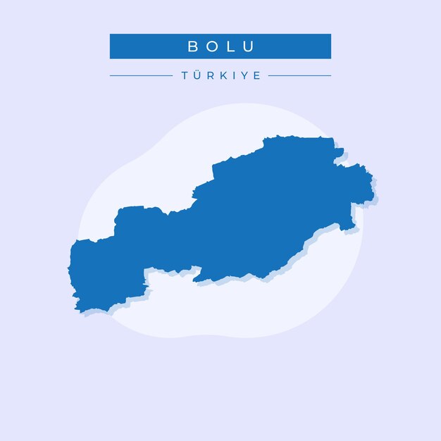 Ilustración vectorial del mapa de Bolu Turquía