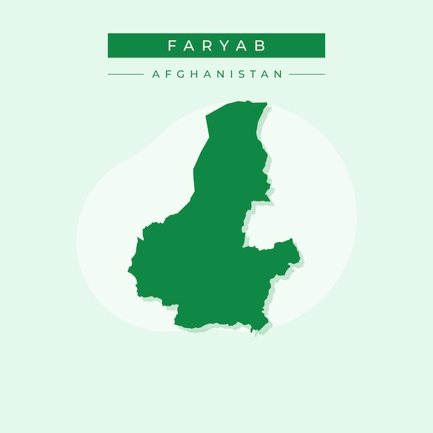Ilustración vectorial del mapa de faryab Afganistán