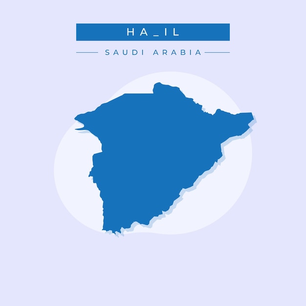 Ilustración vectorial del mapa de ha_il arabia saudita