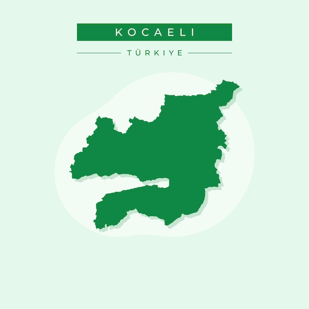 Ilustración vectorial del mapa de Kocaeli Turquía