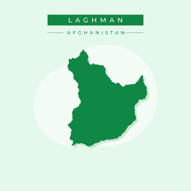 Ilustración vectorial del mapa de Laghman Afganistán