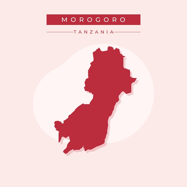 Ilustración vectorial del mapa de Morogoro en Tanzania
