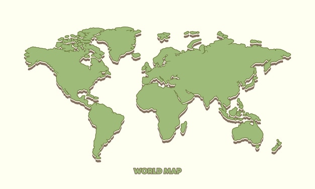 Ilustración vectorial del mapa del mundo Diseño de mapas editable de los Estados Unidos para infografías y presentaciones