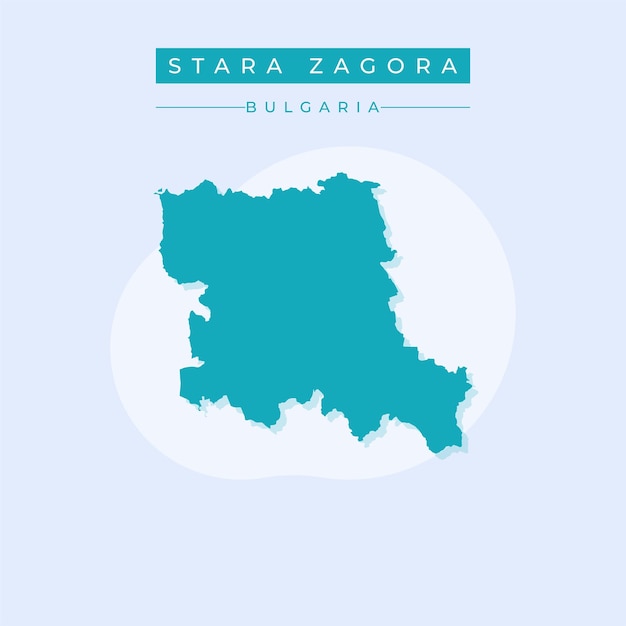 Ilustración vectorial del mapa de Stara Zagora en Bulgaria