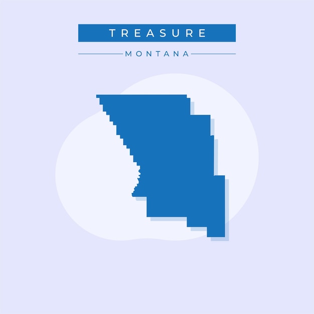 Ilustración vectorial del mapa del tesoro de Montana