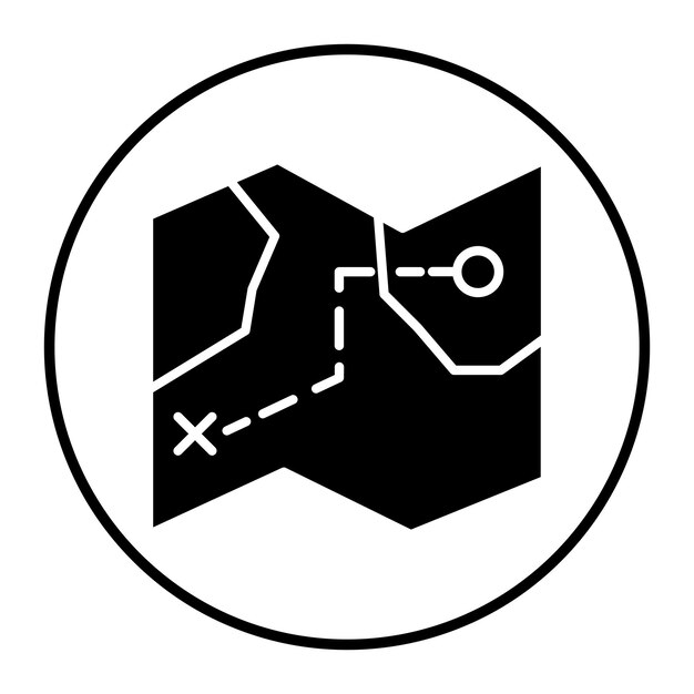 Ilustración vectorial del mapa del tesoro