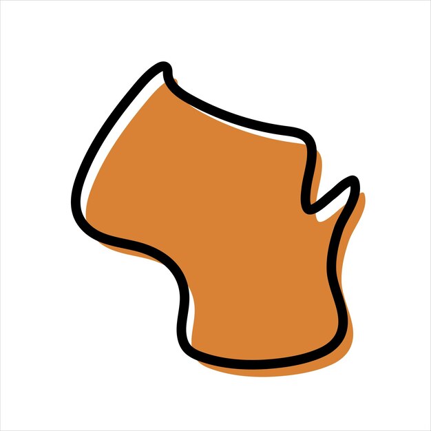 Ilustración vectorial del mapa de Wisconsin Mapa del estado de los Estados Unidos