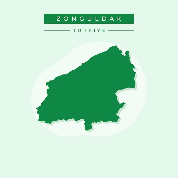 Ilustración vectorial del mapa de Zonguldak Turquía