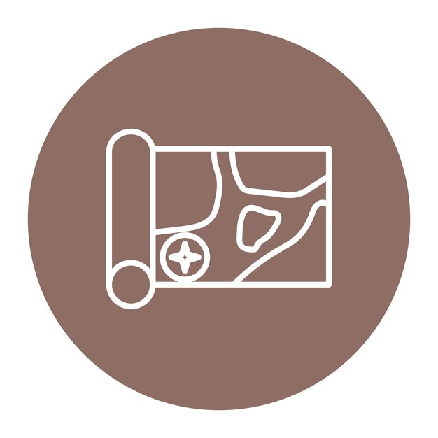 Ilustración vectorial del mapa