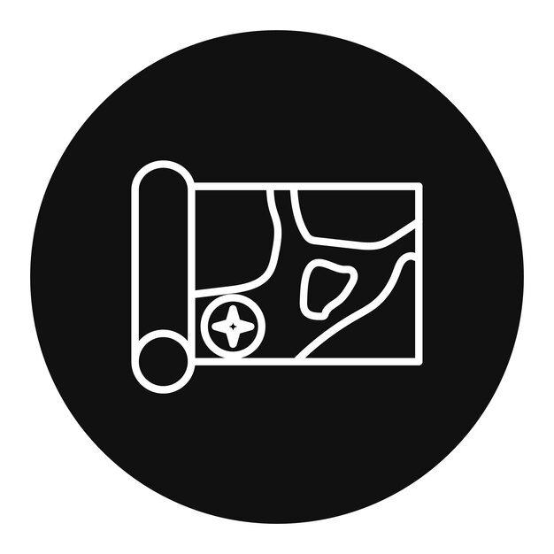 Ilustración vectorial del mapa
