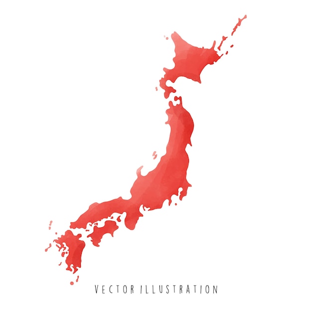 Ilustración vectorial de mapas japoneses