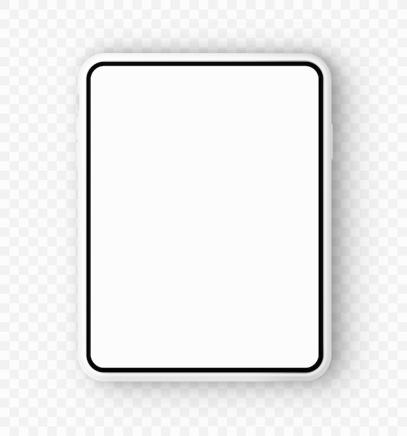 Ilustración vectorial maqueta de tableta sobre fondo aislado