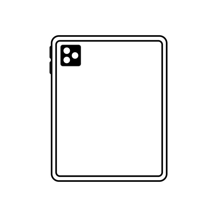 Vector ilustración vectorial de maqueta de teléfono móvil esquema de teléfono inteligente diseño moderno simple