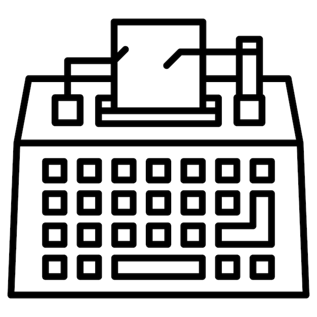 Ilustración vectorial de la máquina de escribir