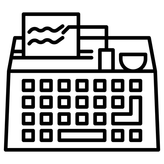 Ilustración vectorial de la máquina de escribir