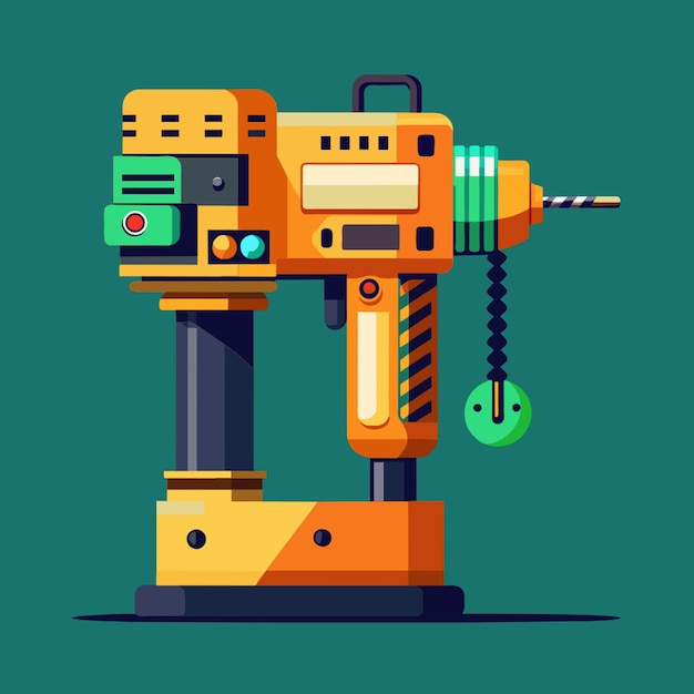 Ilustración vectorial de la máquina perforada