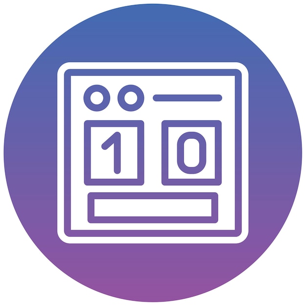 Ilustración vectorial del marcador en línea