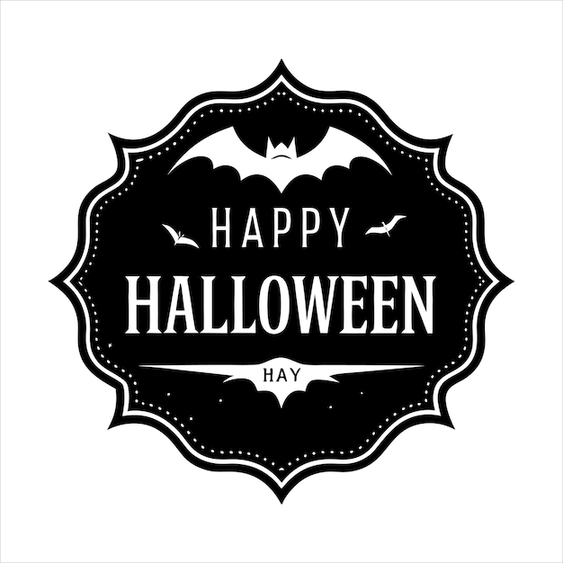 Ilustración vectorial del marco de Halloween espeluznante de estilo vintage